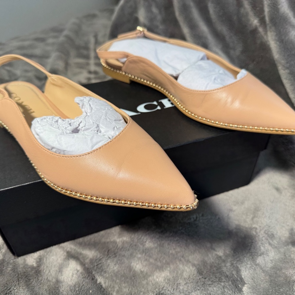 Coach Vae Leather Skimmer Slingbacks – Size 8.5B - Picture 3 of 6